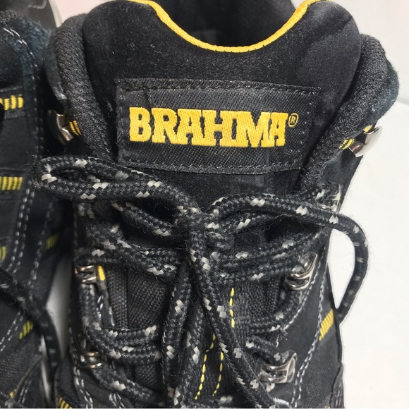 Brahma Kane Black Leather Work Safety Steel Toe Boots - Picture 2 of 12